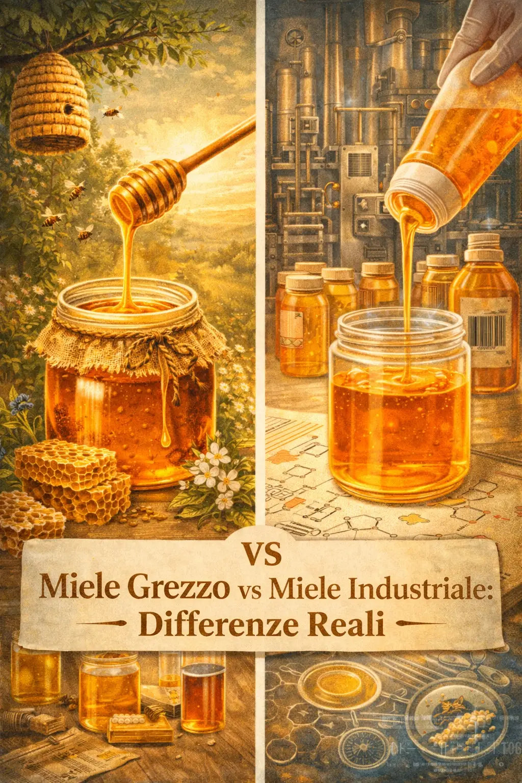 Miele grezzo vs miele industriale: differenze reali