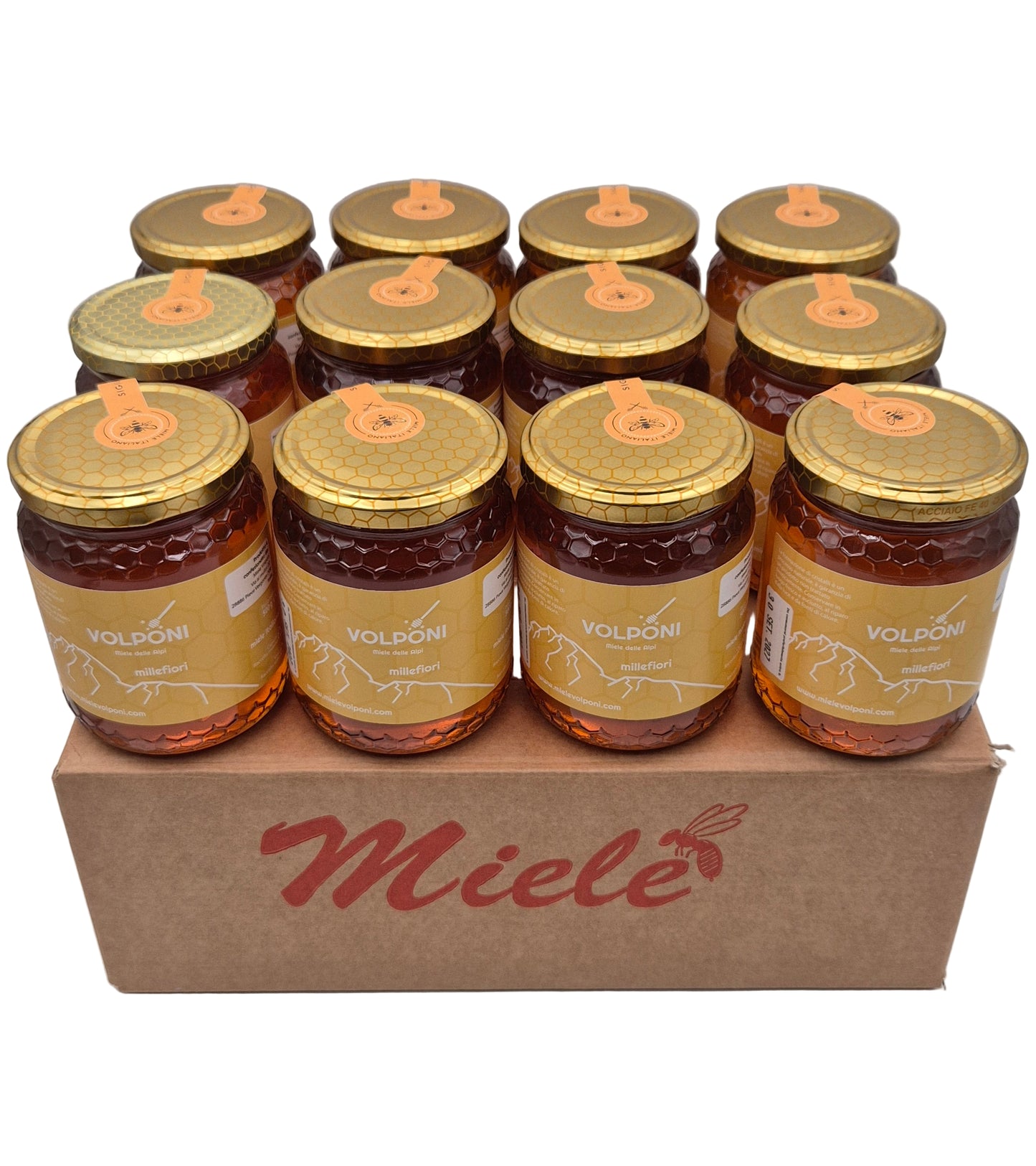 Confezione 12 vasetti Miele Millefiori 500 g.              SPEDIZIONE GRATUITA IN TUTTA ITALIA