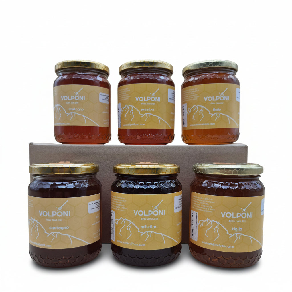 Family Pack i tre mieli delle Alpi 6 vasetti da 500g SPEDIZIONE GRATUITA IN TUTTA ITALIA