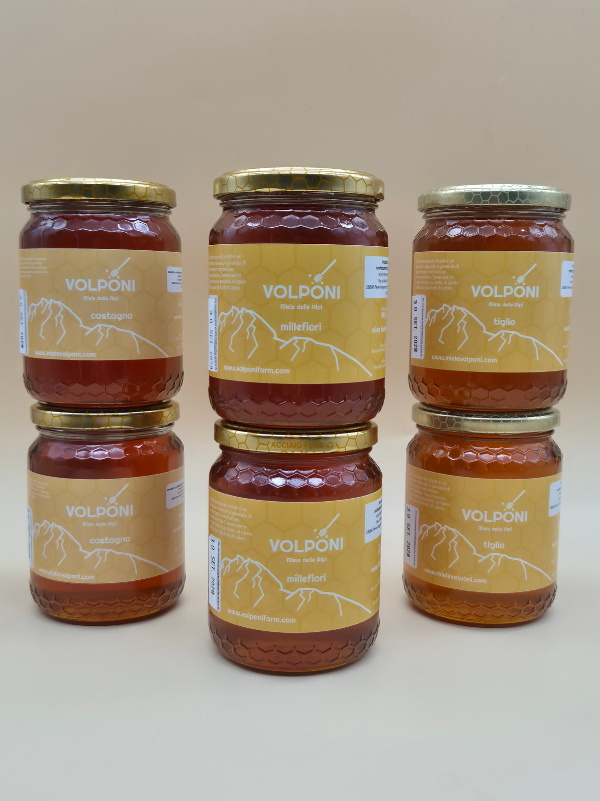 Family Pack i tre mieli delle Alpi 6 vasetti da 500g SPEDIZIONE GRATUITA IN TUTTA ITALIA